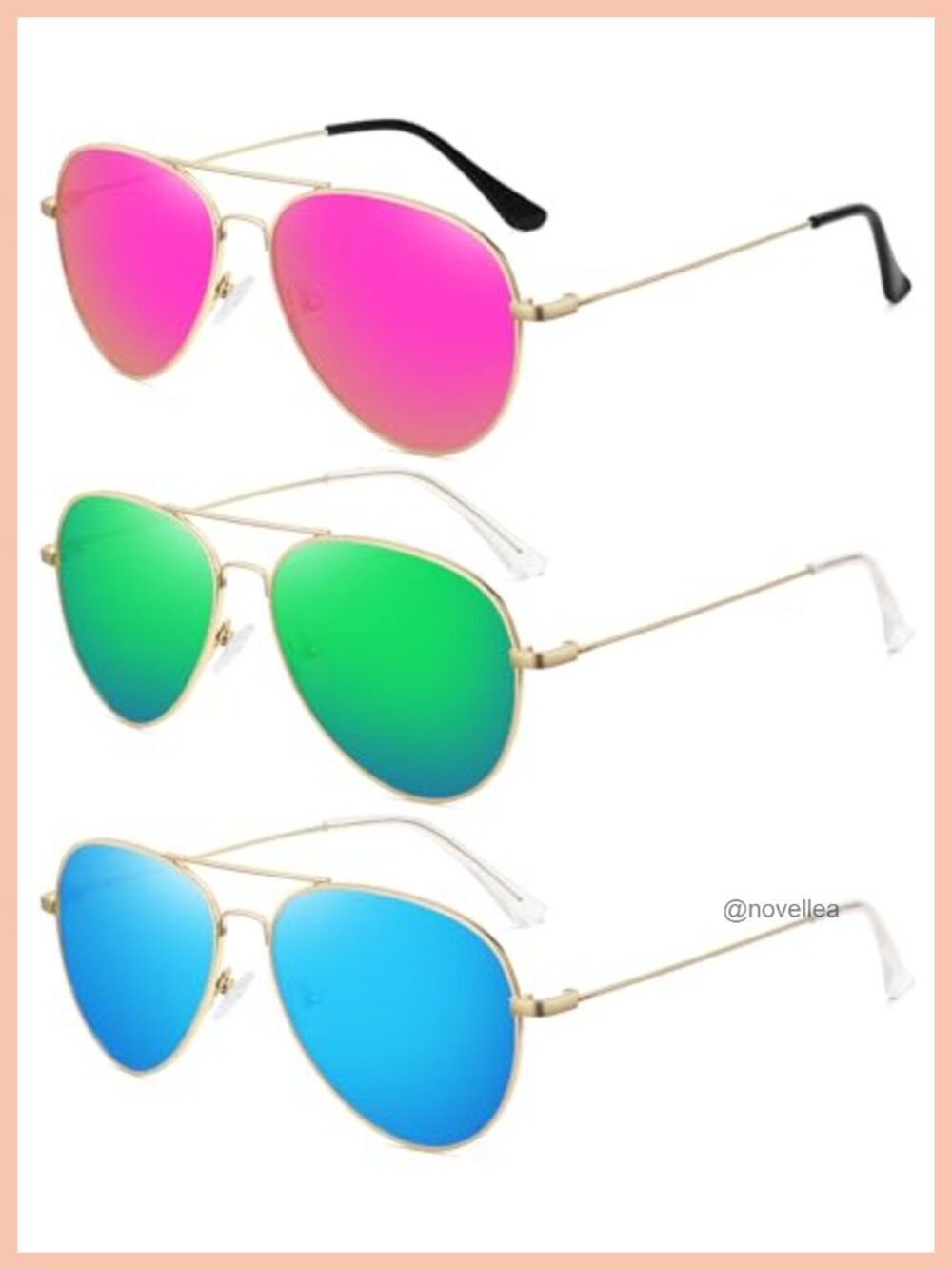 Polarized Aviator Sunglasses Unisex UV Protection Lightweight Full Frame